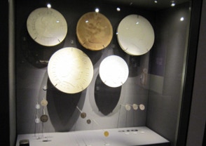 Royal mint visitors centre museum objects mounts for coin templates