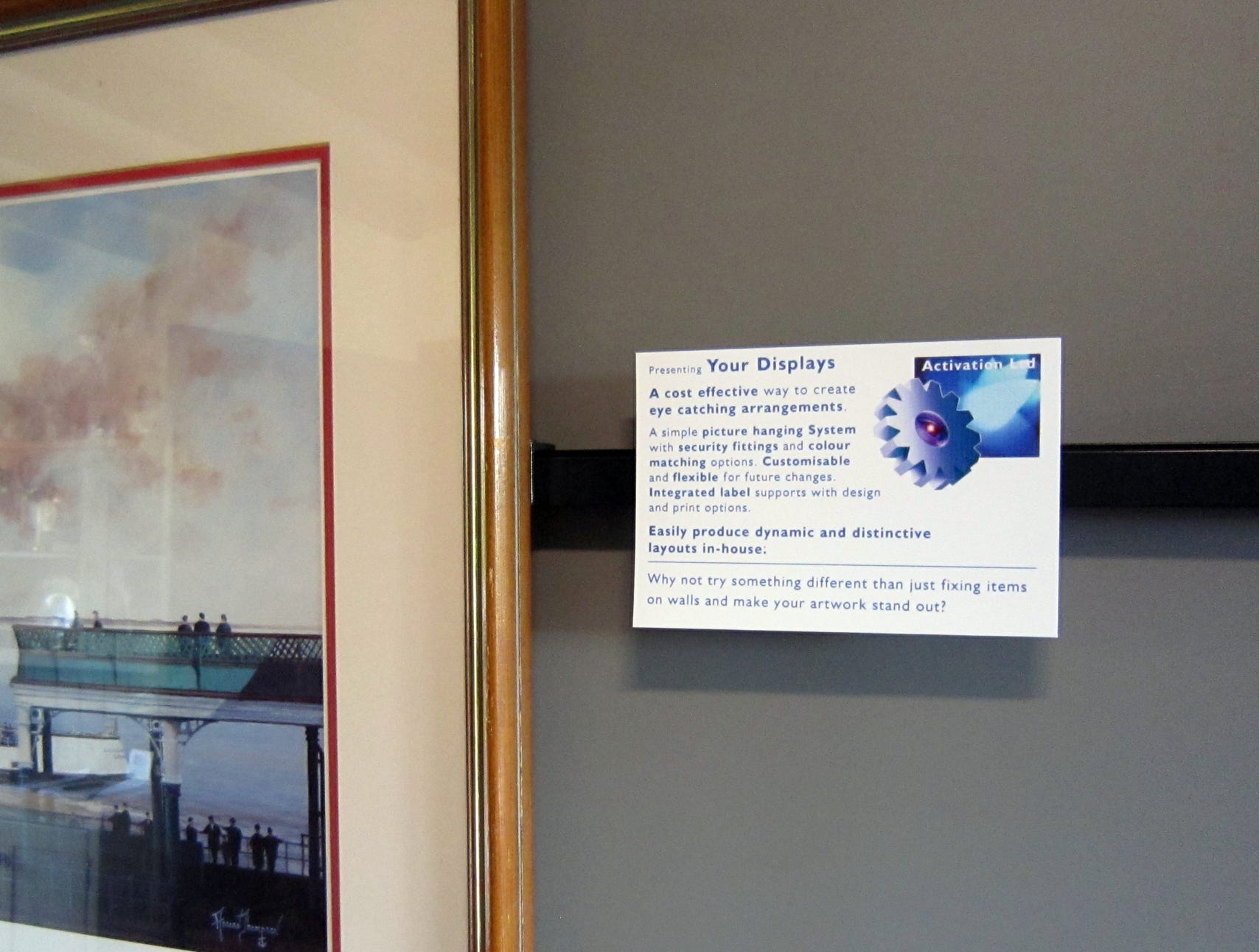 Picture frame gallery mount system