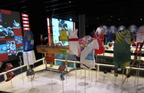 Olympic museum ball hat racket object mounts