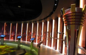 Olympic torch museum object mounts